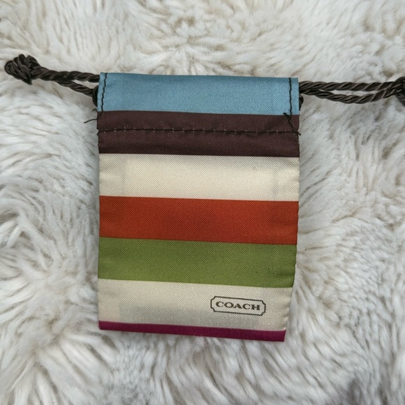Mini Coach Striped Drawstring Pouch - Multicolor - Picture 2 of 4
